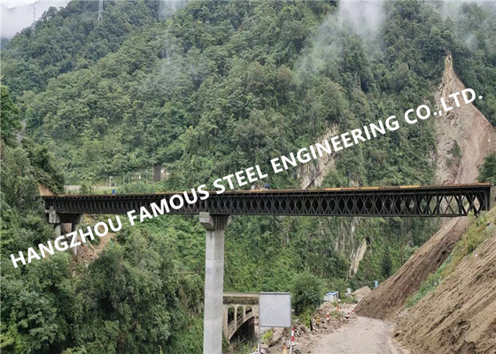 Porcelana 200 el tipo carril Bailey Bridge de acero del doble 50 toneladas carga la construcción galvanizada de la capacidad proveedor