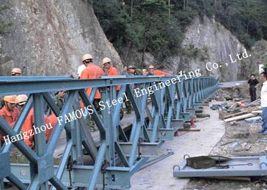 Porcelana 200 Tipo de tratamiento de superficie galvanizada permanente Acero Bailey Bridge Puente doble filas Puente proveedor