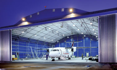 Porcelana Braguero construido edificios de acero longevos del tubo del hangar de los aviones de los sistemas del tejado proveedor