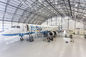 Hangar prefabricado aislado prenda impermeable de los aviones de la estructura de acero para el uso privado proveedor