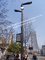 Calle de acero galvanizada integrada poste ligero con la señal de tráfico de la pantalla de la luz del LED proveedor