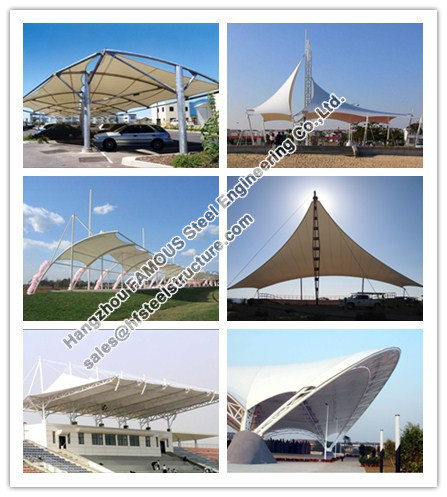 Estructura de acero comercial de la membrana de los edificios del estadio reforzada 3