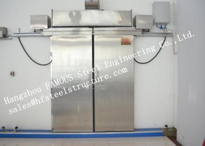 Puerta deslizante de metales pesados industrial aislada automática para el almacenamiento de la cámara fría 0