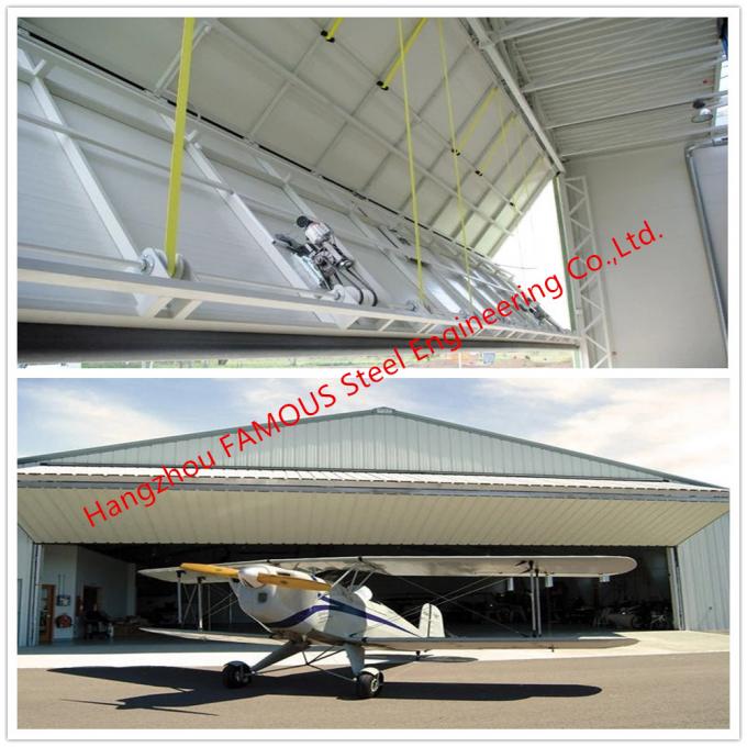 Sistema hidráulico de la puerta del aeroplano del BI del doblez del hangar de la puerta de la solución panel de acero vertical de la luz del solo 2