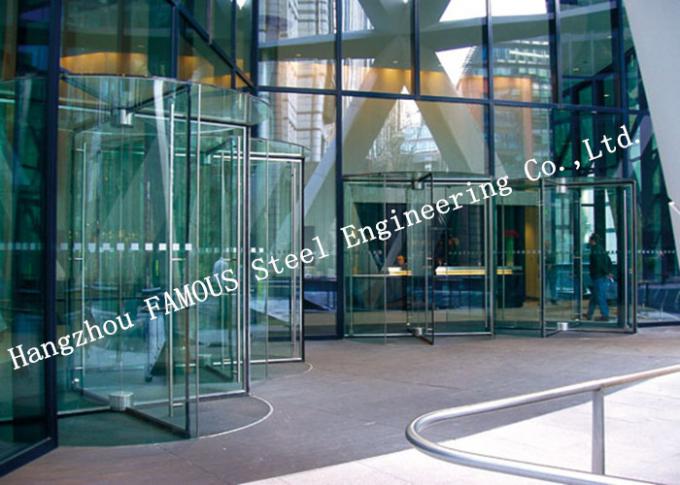 Puertas de cristal eléctricas modernas de la fachada de Revoling para el pasillo del hotel o del centro comercial 0