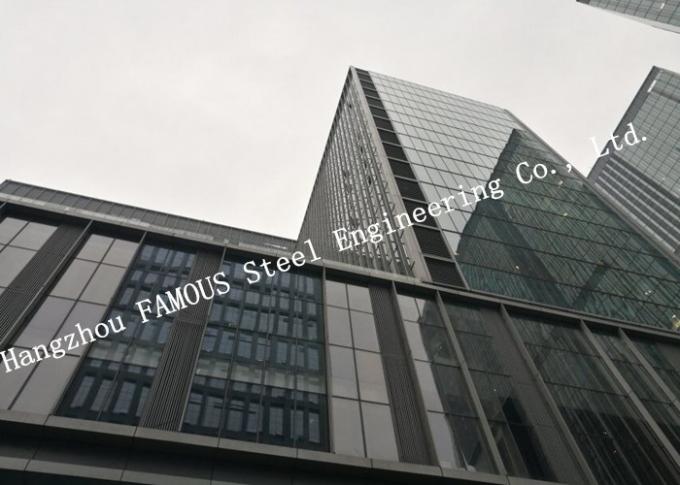 Pared de cortina de cristal de aluminio del aislamiento de calor del marco para el uso comercial del edificio 0