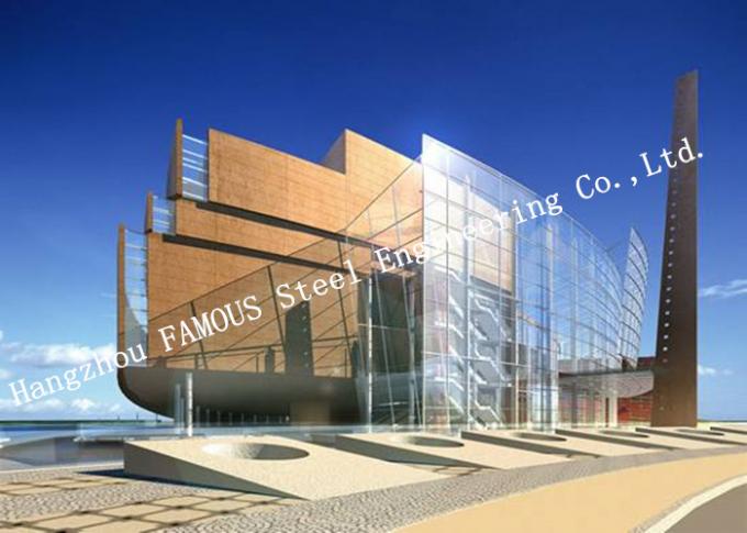 Pared de cortina de cristal del marco del doble de aluminio del aislamiento para el edificio de oficinas comercial 0