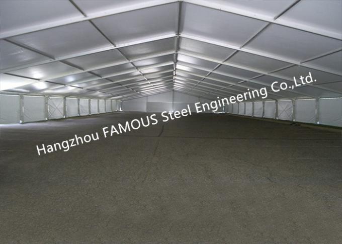 Tipo hangares con marco de acero a prueba de viento al aire libre del tejado que sube del Pvc de las tiendas del almacenamiento del metal 1