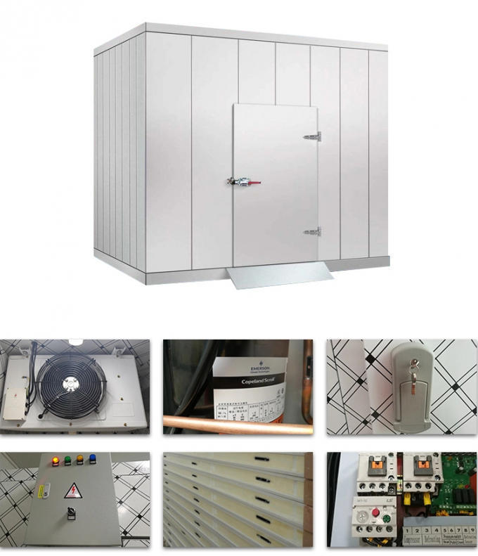 Paseo comercial en el aislamiento de la conservación en cámara frigorífica del panel del poliuretano de la refrigeración del congelador 0