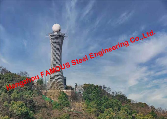 La alta precisión modificada para requisitos particulares prefabricó la fabricación de la torre del tiempo del radar de la estructura de acero 0