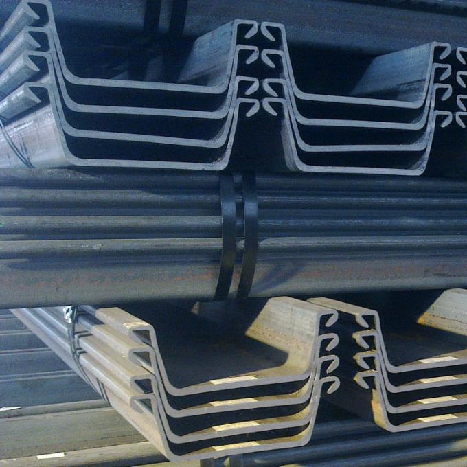 La pila de hoja estándar de acero de Astm Larssen U secciona el tipo pilas de U de hoja de acero para las atagüas de los malecones 3
