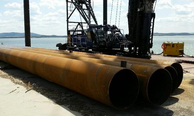 Tuberías de acero estándar de ASTM A252 que llenan los tubos para el puente/las construcciones portuarias 1