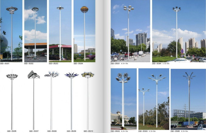 Postes y ayudas de acero de muestra del metal de iluminación poste de postes de luz de 10 pies 3