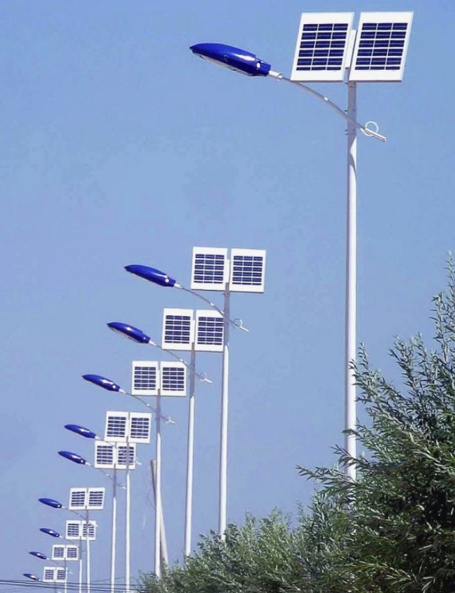 Farola solar ligera galvanizada al aire libre poste de poste de calle Q235 2