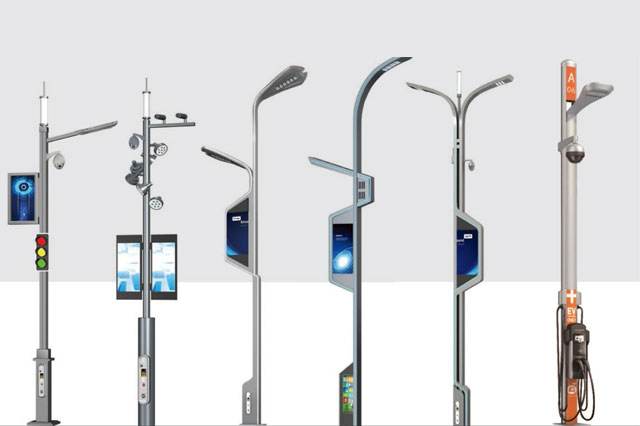 Poste elegante al aire libre modificado para requisitos particulares de la lámpara del alumbrado público del metal de postes de la luz de calle 1