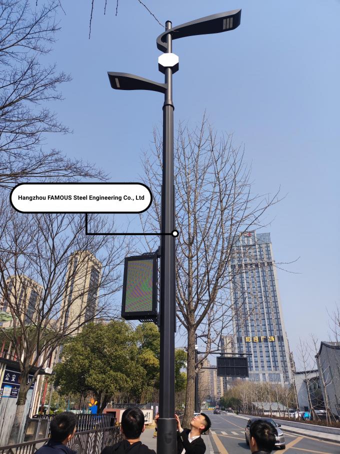 Poste elegante al aire libre modificado para requisitos particulares de la lámpara del alumbrado público del metal de postes de la luz de calle 3