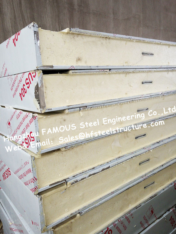 El panel clásico de la refrigeración de la PU del bocadillo del material de construcción de la cámara fría para el paseo en la conservación en cámara frigorífica 1150m m 1