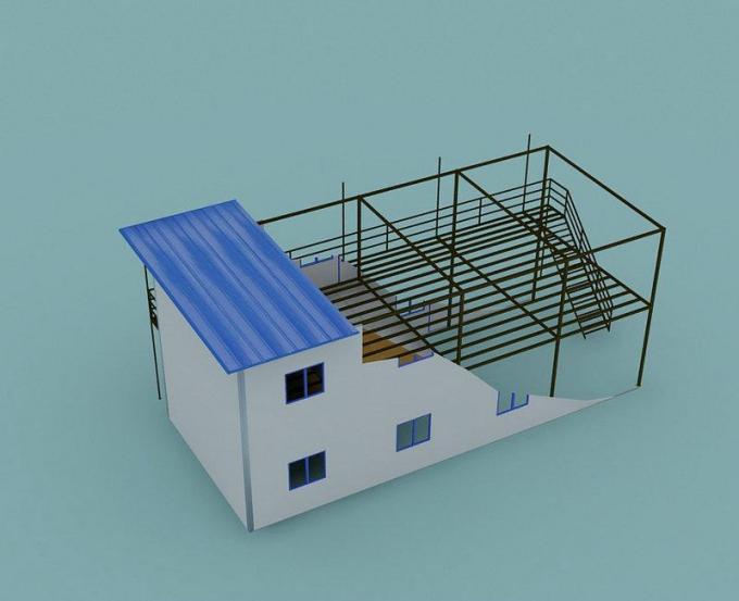 Casa portátil de acero fácil del panel de bocadillo de la construcción para el trabajador que reside 1