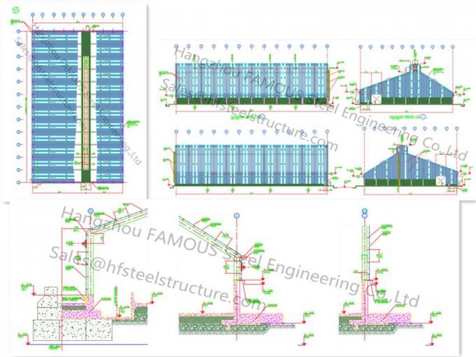 Diseños estructurales de acero del genio civil del taller para las fabricaciones 3