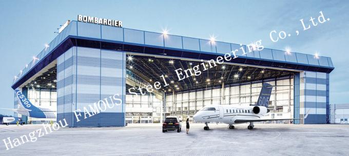 Edificios del hangar de los aviones del desarrollo del aeropuerto, construcciones de acero de los hangares del aeroplano 2