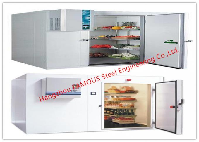 El pequeño panel de la cámara fría de la cocina con la cámara fría del almacenamiento de la comida de la unidad de refrigeración para el uso del restaurante 0