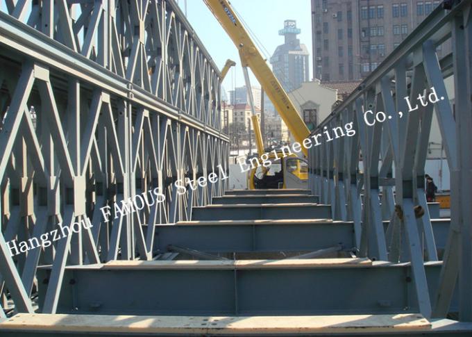 El estilo moderno prefabricó el tratamiento superficial galvanizado de acero modular del puente de Bailey 0
