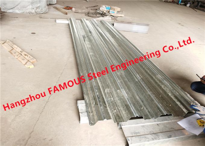 Hoja compuesta de acero acanalada galvanizada del Decking del piso para la construcción 0