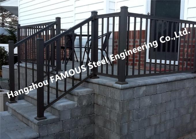 barandilla de aluminio modificada para requisitos particulares altura de la escalera de la barandilla de 1200m m para el balcón 0