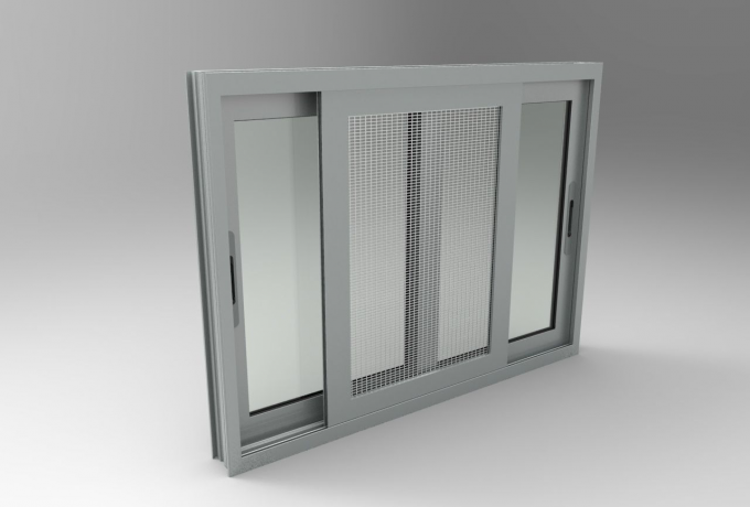 Impacto de aluminio Windows de desplazamiento del huracán de la rotura termal con el vidrio doble 0