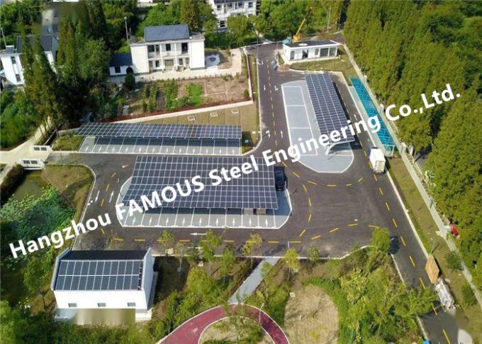 Panel fotovoltaico impermeable personalizado Sistema de montaje de cocheras solares de aluminio picovoltio 0