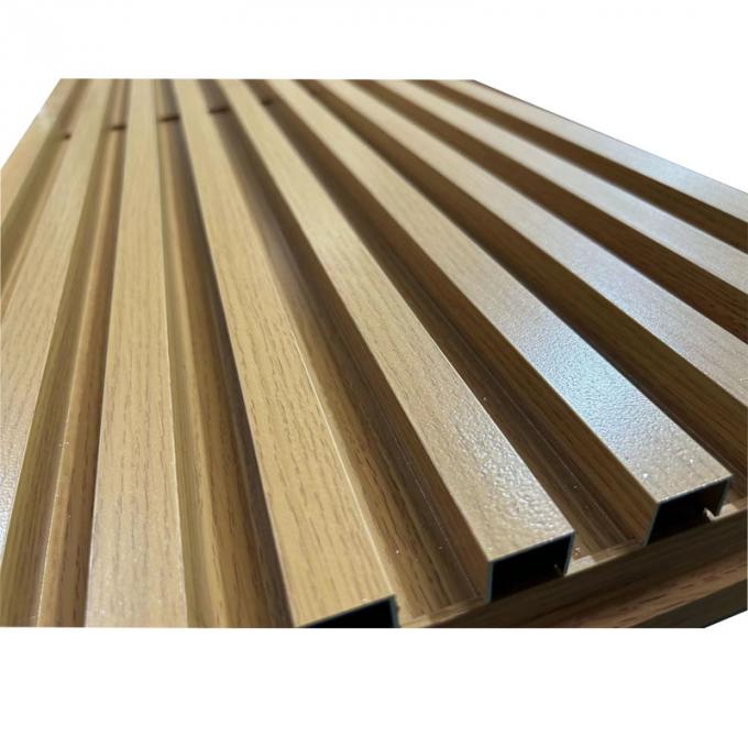 Grilla de aluminio de madera de grano elegante cerco tablas de sección puertas de garaje 1