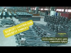 Placas de acero incorporadas y piezas incorporadas