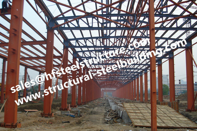 Edificios de acero industriales del grado de Q235 Q345, edificios de acero prefabricados constructivos del sitio de acero 0
